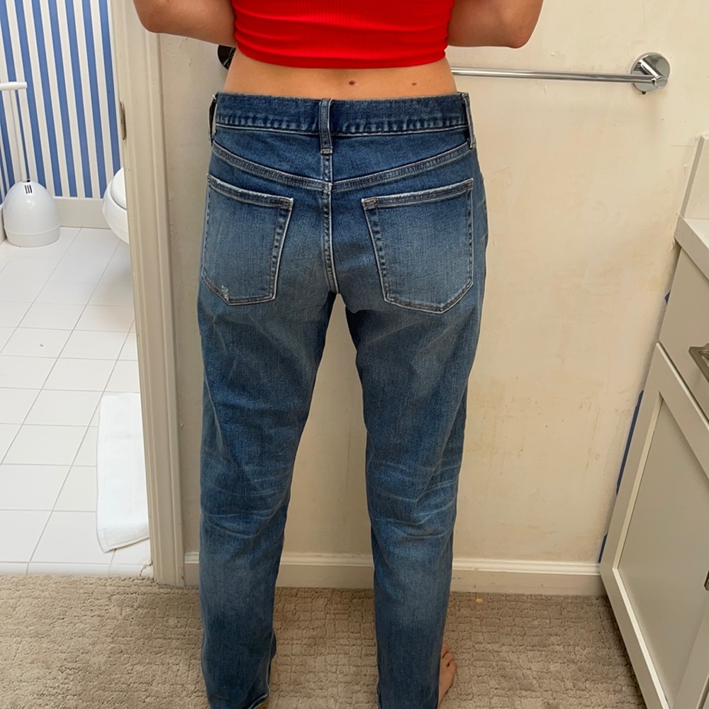 Blue Uniqlo Distressed Jeans